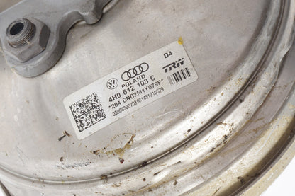 12-17 AUDI A8L A8 3.0L POWER BRAKE BOOSTER W/ MASTER CYLINDER OEM