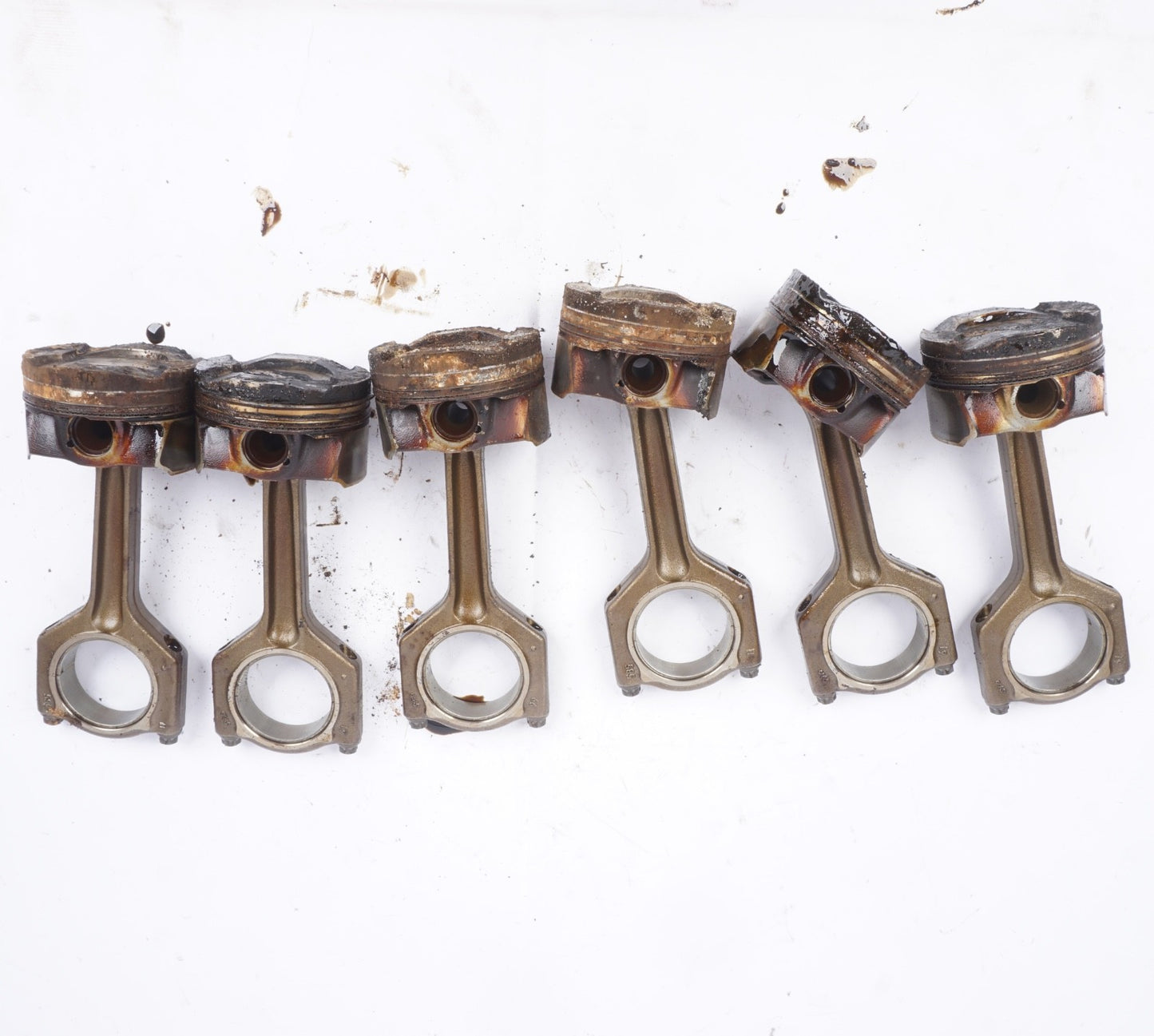 2011-2017 BMW F30 335i F10 535i 640 N55 6-Cyl Piston and Connecting Rod Set of 6