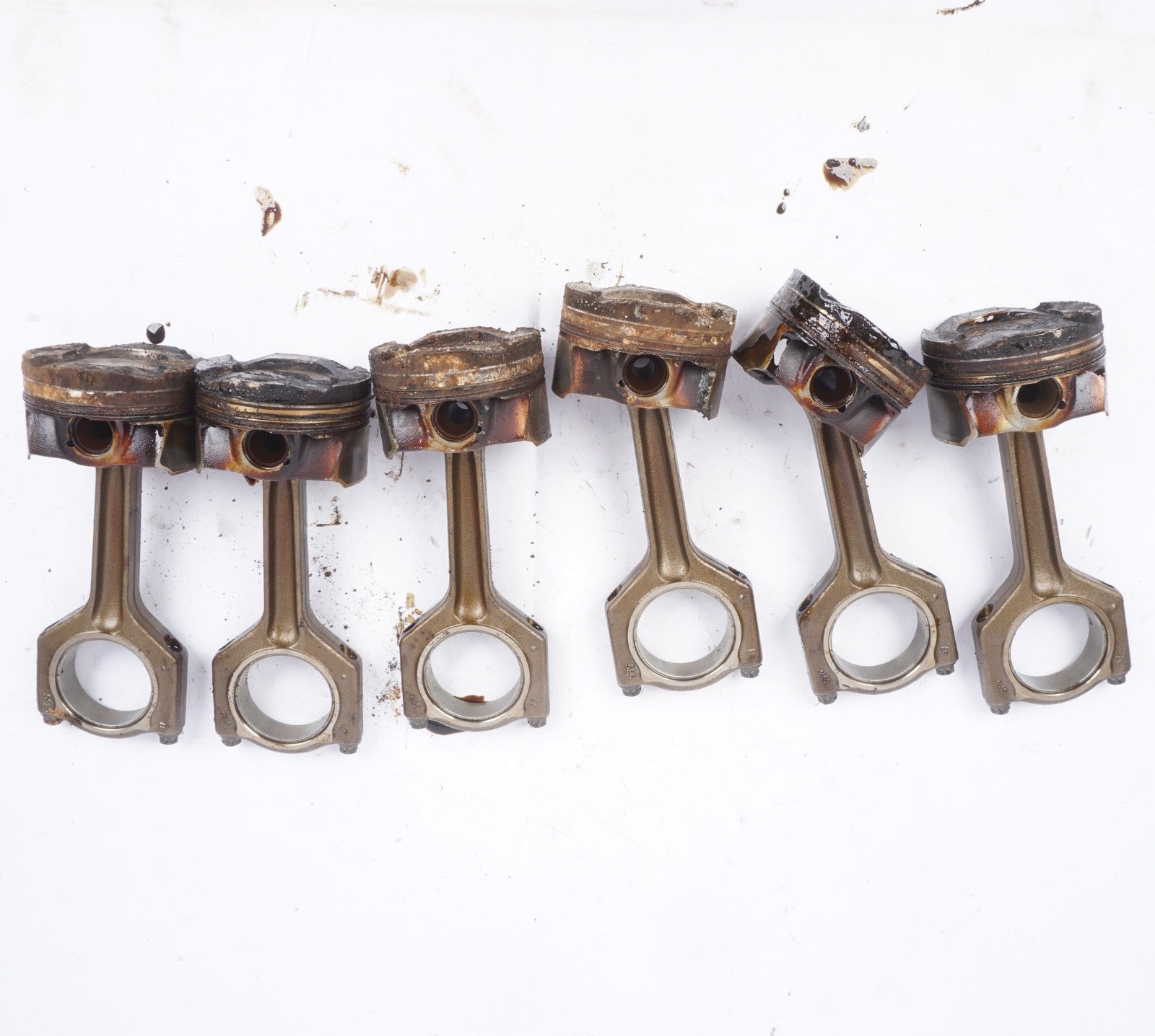 2011-2017 BMW F30 335i F10 535i 640 N55 6-Cyl Piston and Connecting Rod Set of 6