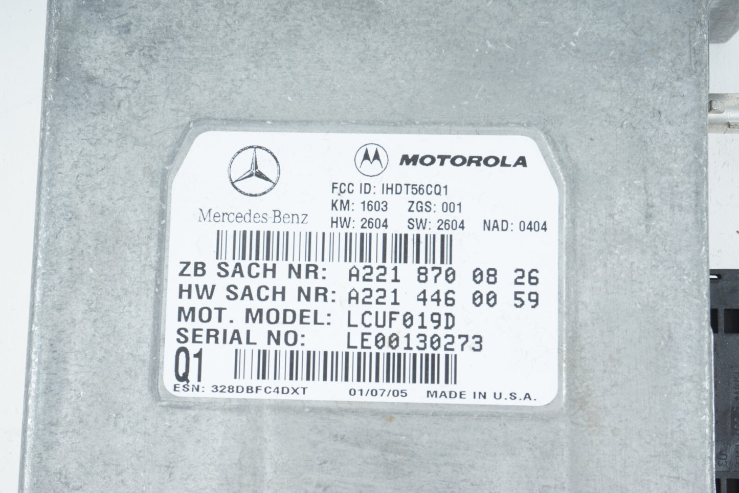 2003-2008 Mercedes SL500 R230 Voice Communication Control Module 2218700826 OEM