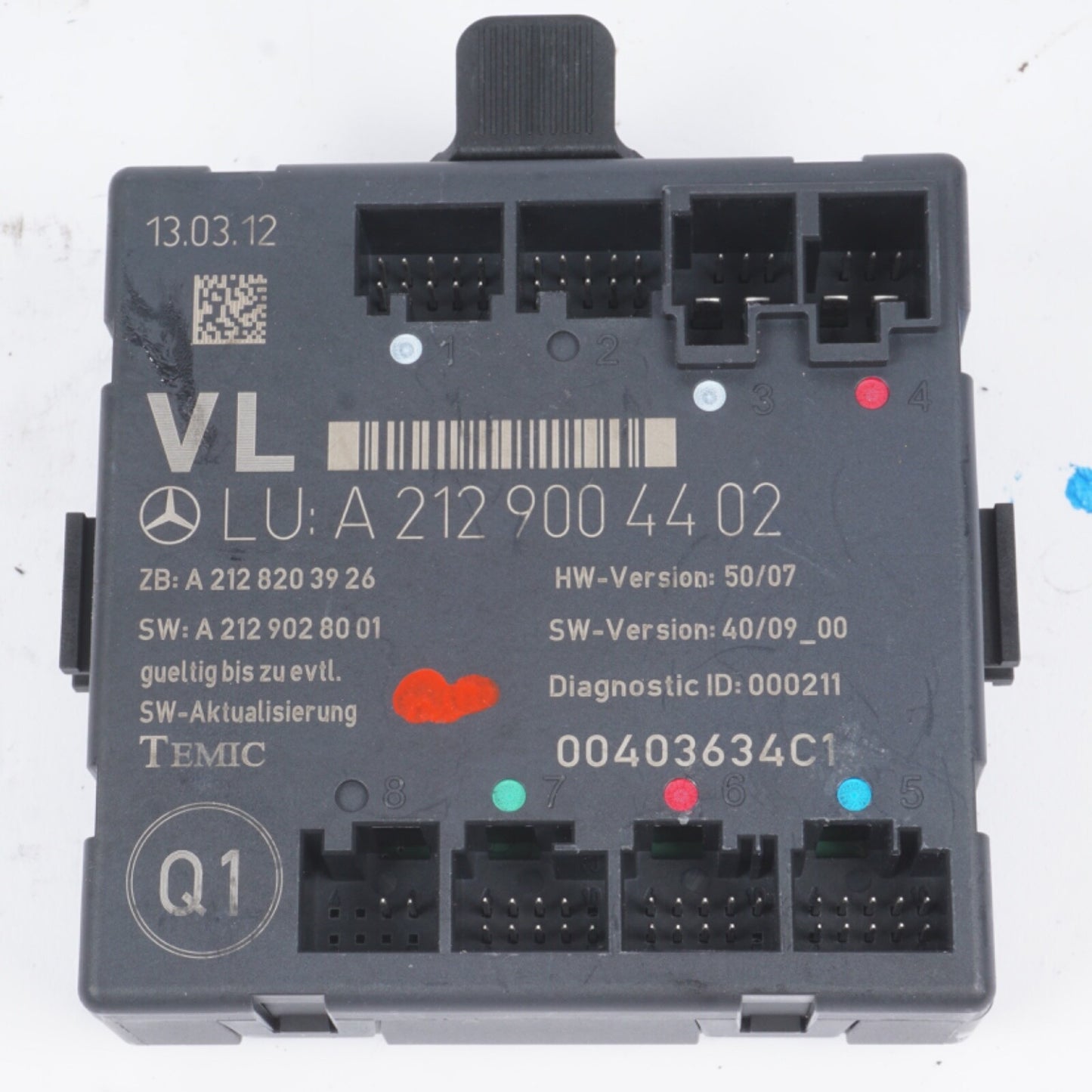 08-18 Mercedes W212 E350 SLK350 E400 Front Left Side Door Control Module OEM