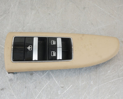 07-13 Mercedes W221 S550 Rear Right Side Door Window Switch Control Trim BEIGE
