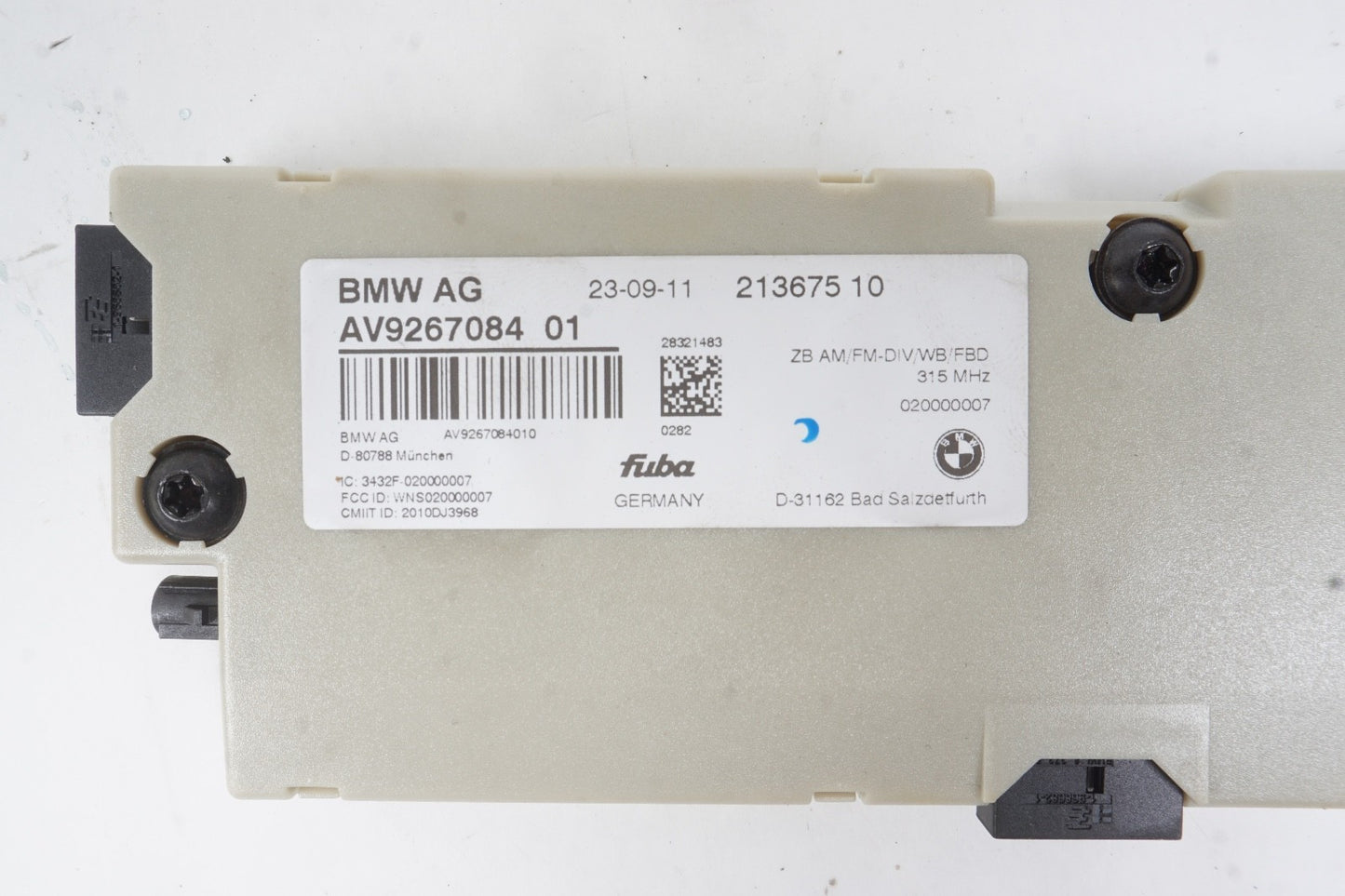 2012 - 2018 BMW 650i 640i Antenna Booster  Amplifier 9267084 OEM