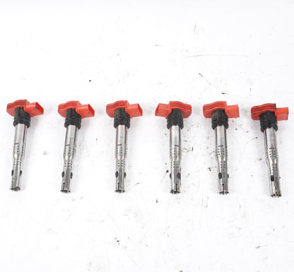 12-17 AUDI A8L A8 3.0L IGNITION COIL SET OF 6 OEM