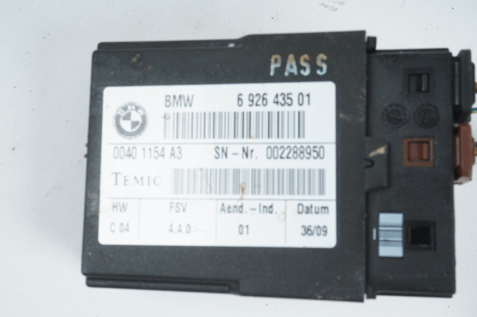 2008 - 2013 BMW X6 SEAT CONTROL MODULE UNIT 6926435 OEM