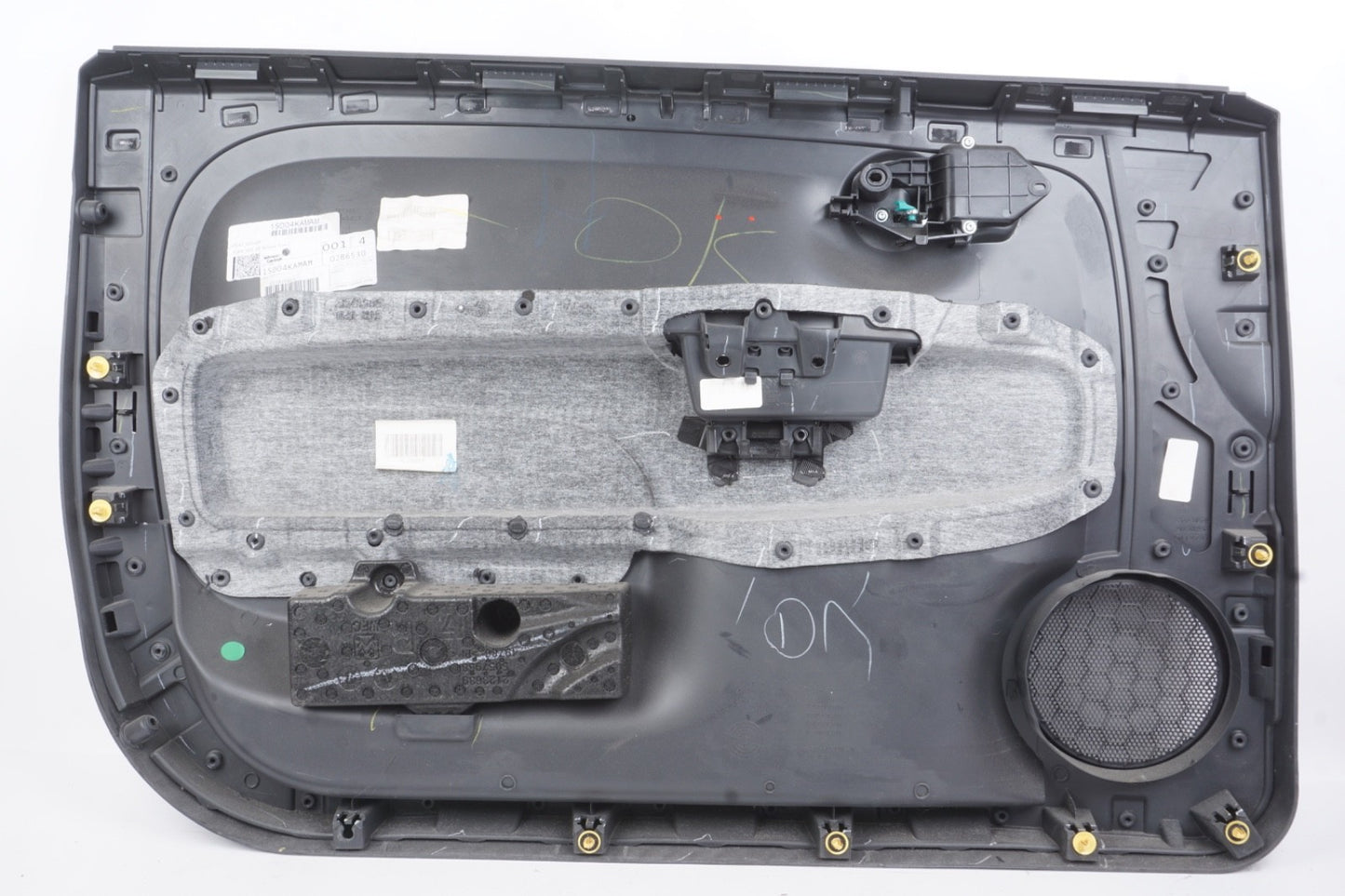 2012 - 2016 Fiat 500 Front Right Interior Door Trim Panel Black OEM