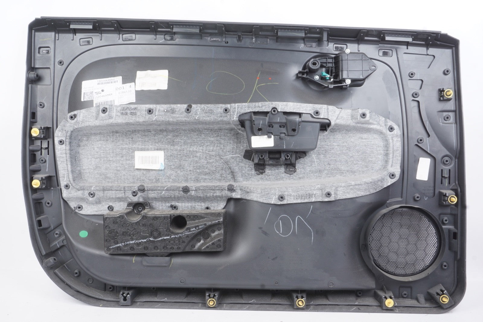 2012 - 2016 Fiat 500 Front Right Interior Door Trim Panel Black OEM