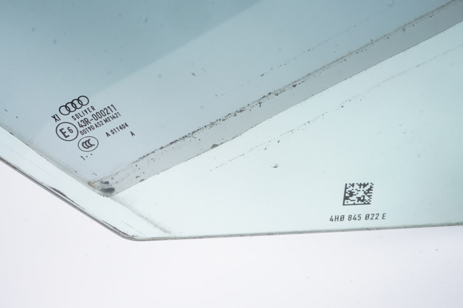 11-17 AUDI A8L WINDOW GLASS FRONT RIGHT PASSENGER SIDE DOOR  OEM