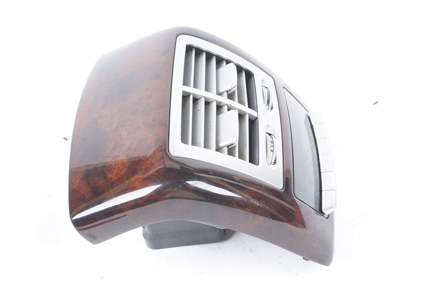 07-13 Mercedes W221 S550 S600 Rear Center Console A/C Air Vent Trim Wood  OEM