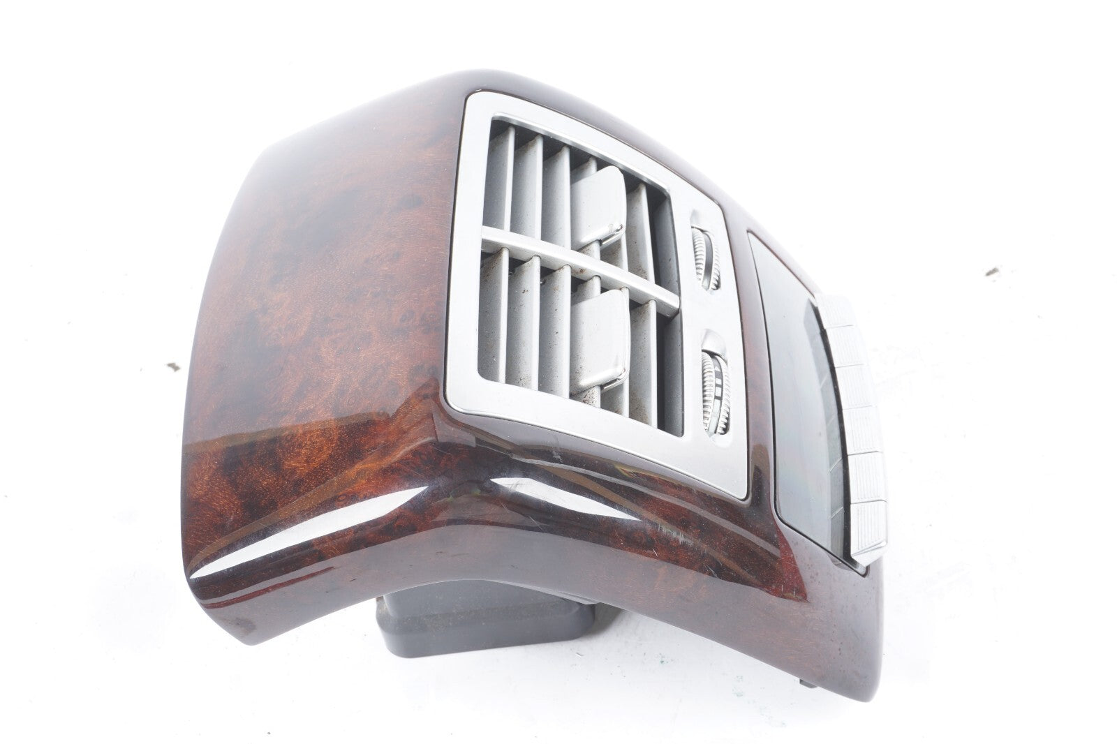 07-13 Mercedes W221 S550 S600 Rear Center Console A/C Air Vent Trim Wood  OEM