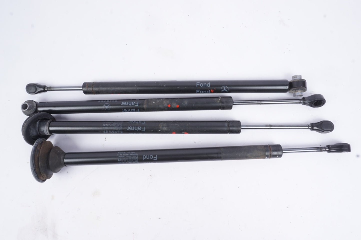 07-13 w221 MERCEDES S550 DOOR HINGE STOPPER SHOCK STRUT LEFT RIGHT SET