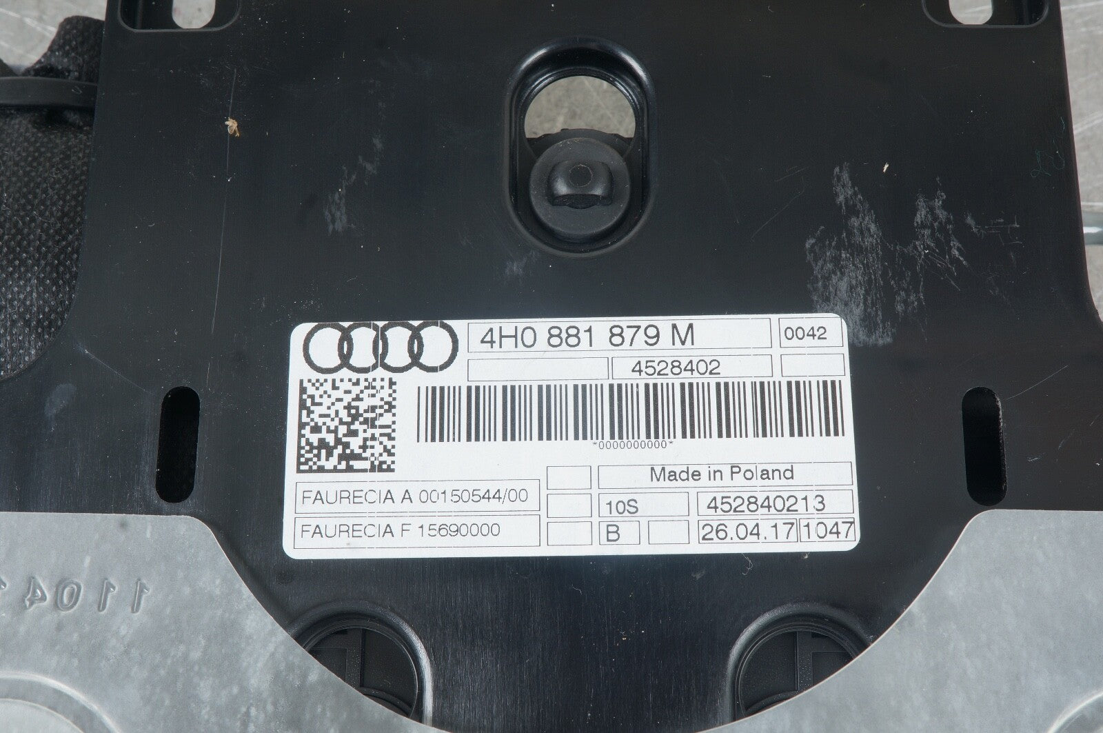 2011 - 2017 AUDI A8 L FRONT RIGHT PASSENGER SIDE SEAT LUMBAR SUPPORT OEM