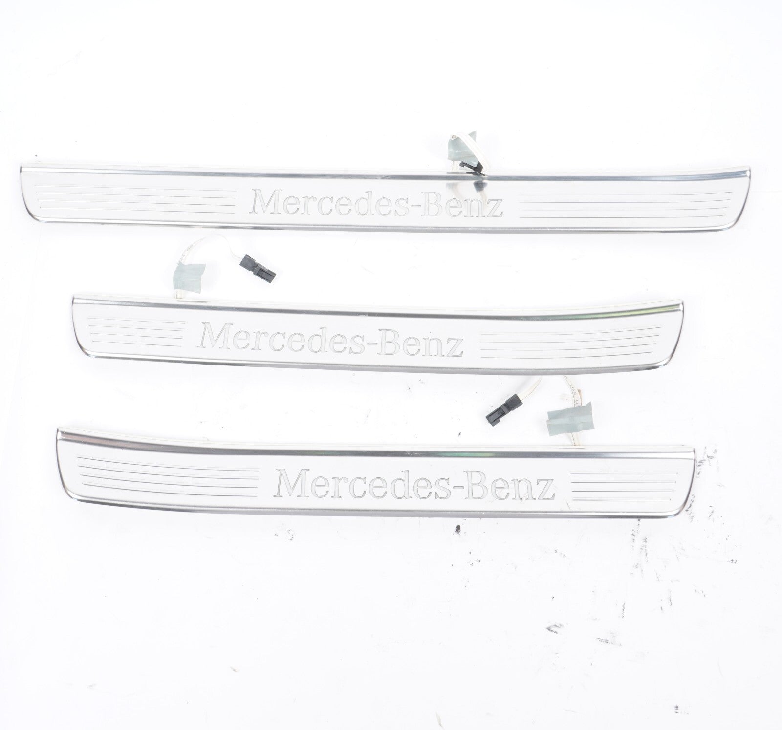 14-20 Mercedes S550 W222 Illuminated Door Step Sill Panel Set of 3 OEM