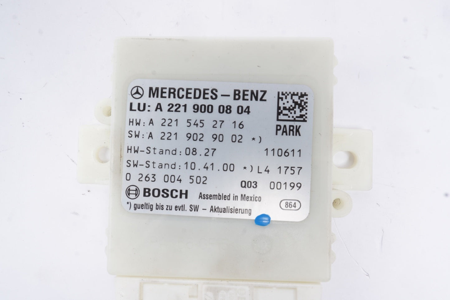 10-14 Mercedes W216 CL550 S550 Rear Parking Parktronic Control Module OEM
