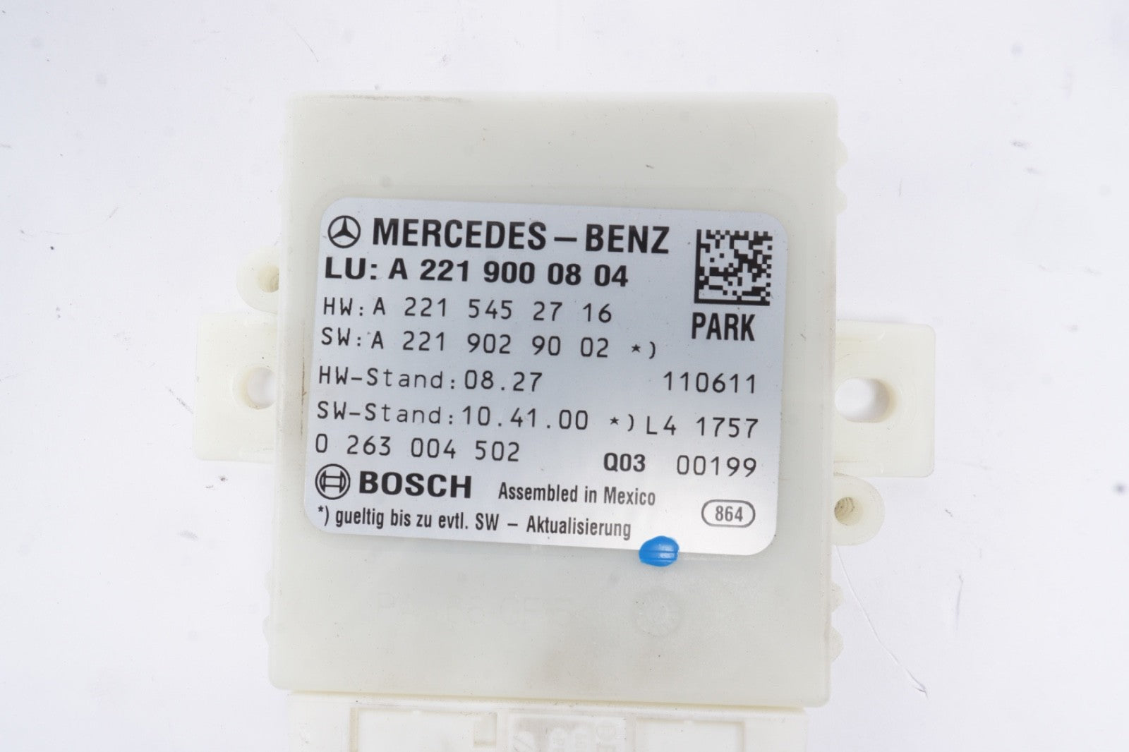 10-14 Mercedes W216 CL550 S550 Rear Parking Parktronic Control Module OEM
