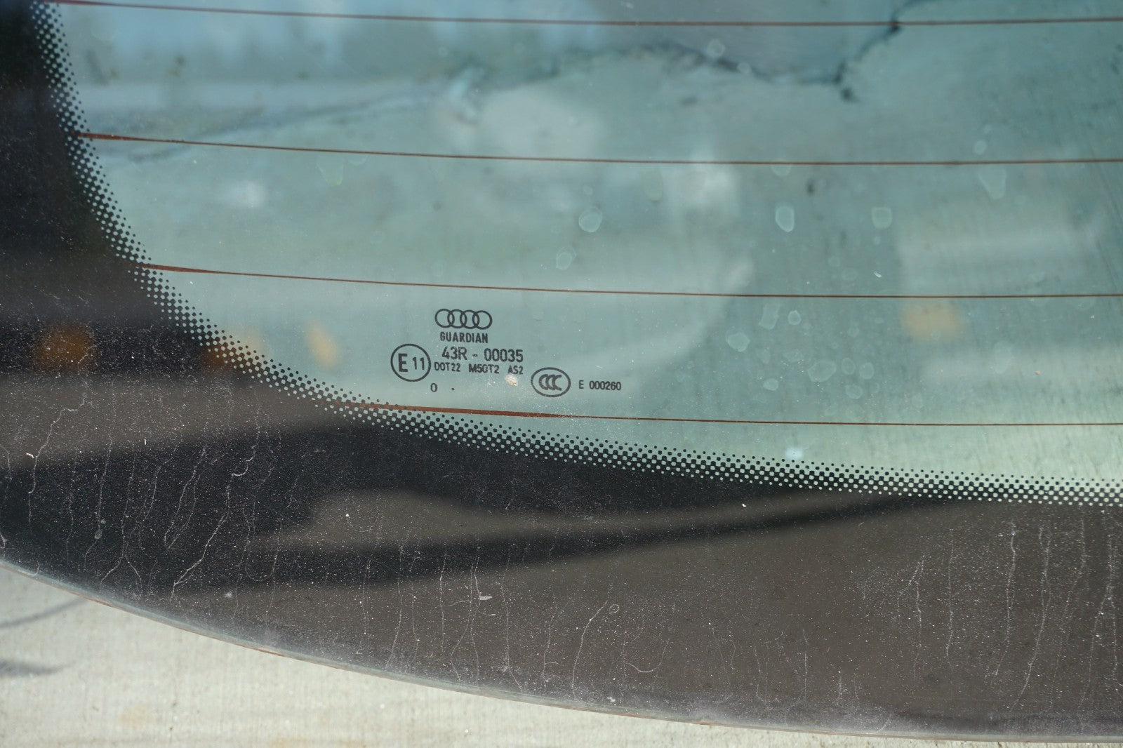 2011 - 2017 Audi A8 Rear Back Window Glass OEM