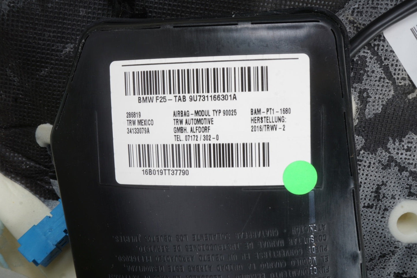 2011 - 2017 BMW F25 F26 X3 X4 Front Left Basic Seat Backrest Black Vinyl OEM