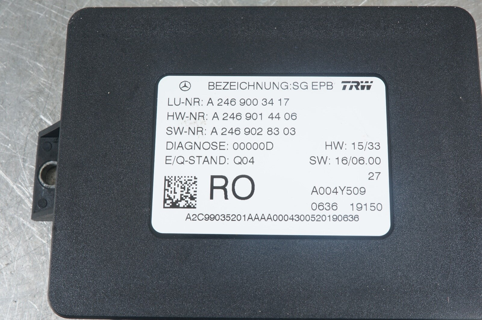 2018 - 2019 MERCEDES GLS GLA SL OEM PARKING BRAKE CONTROL MODULE A2469003417