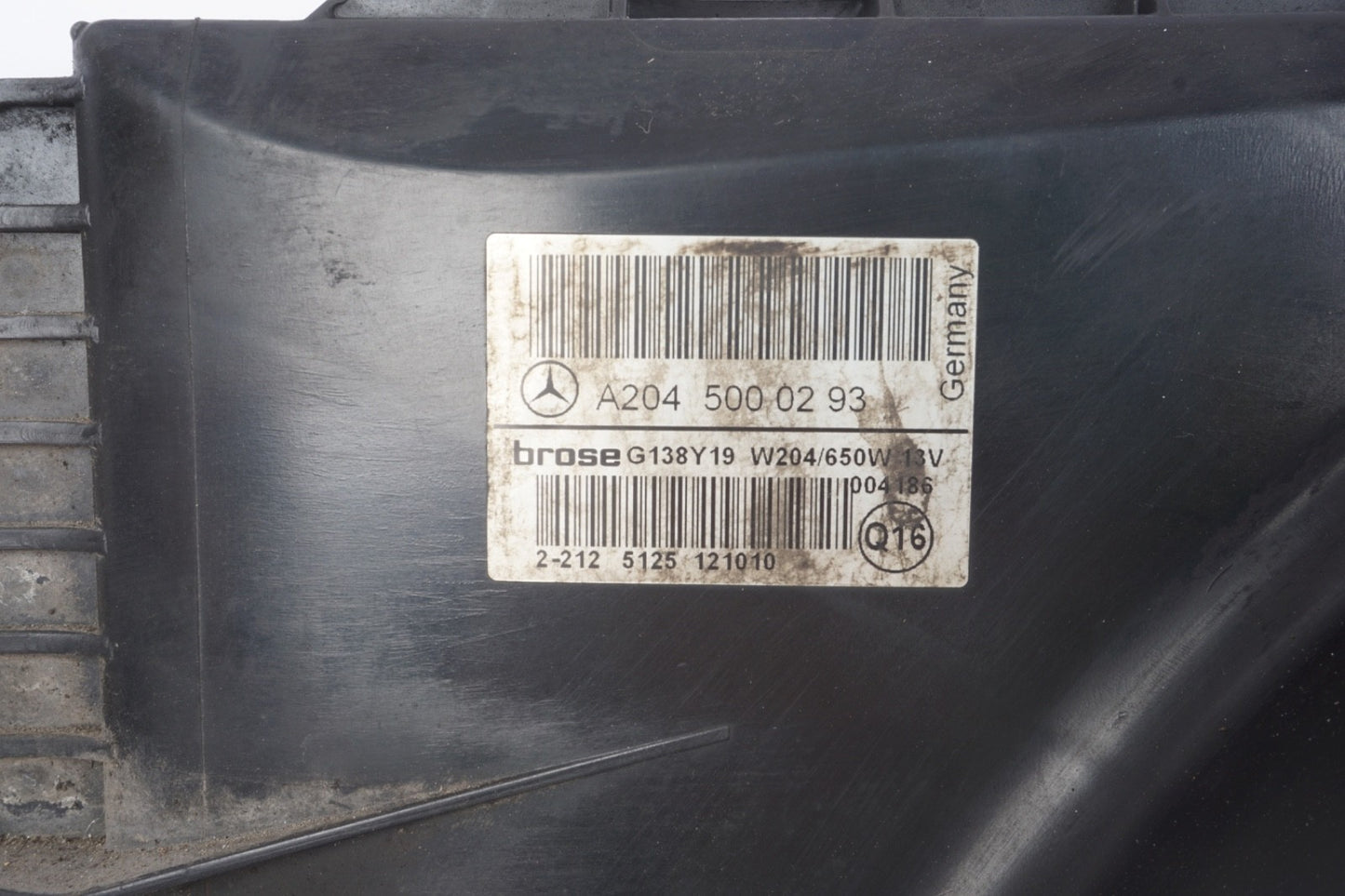 08-20 Mercedes W207 E350 C250 Engine Radiator Cooling Fan Motor Assembly OEM