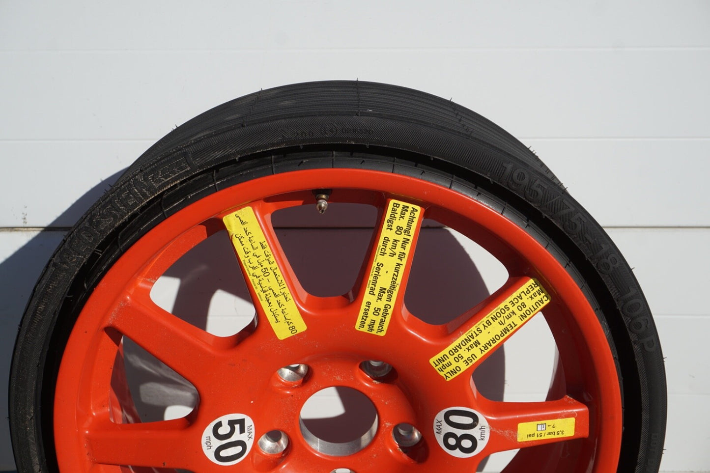 2011 - 2018 PORSCHE CAYENNE 195/75-18 SPARE WHEEL TIRE RIM 7P0601027A