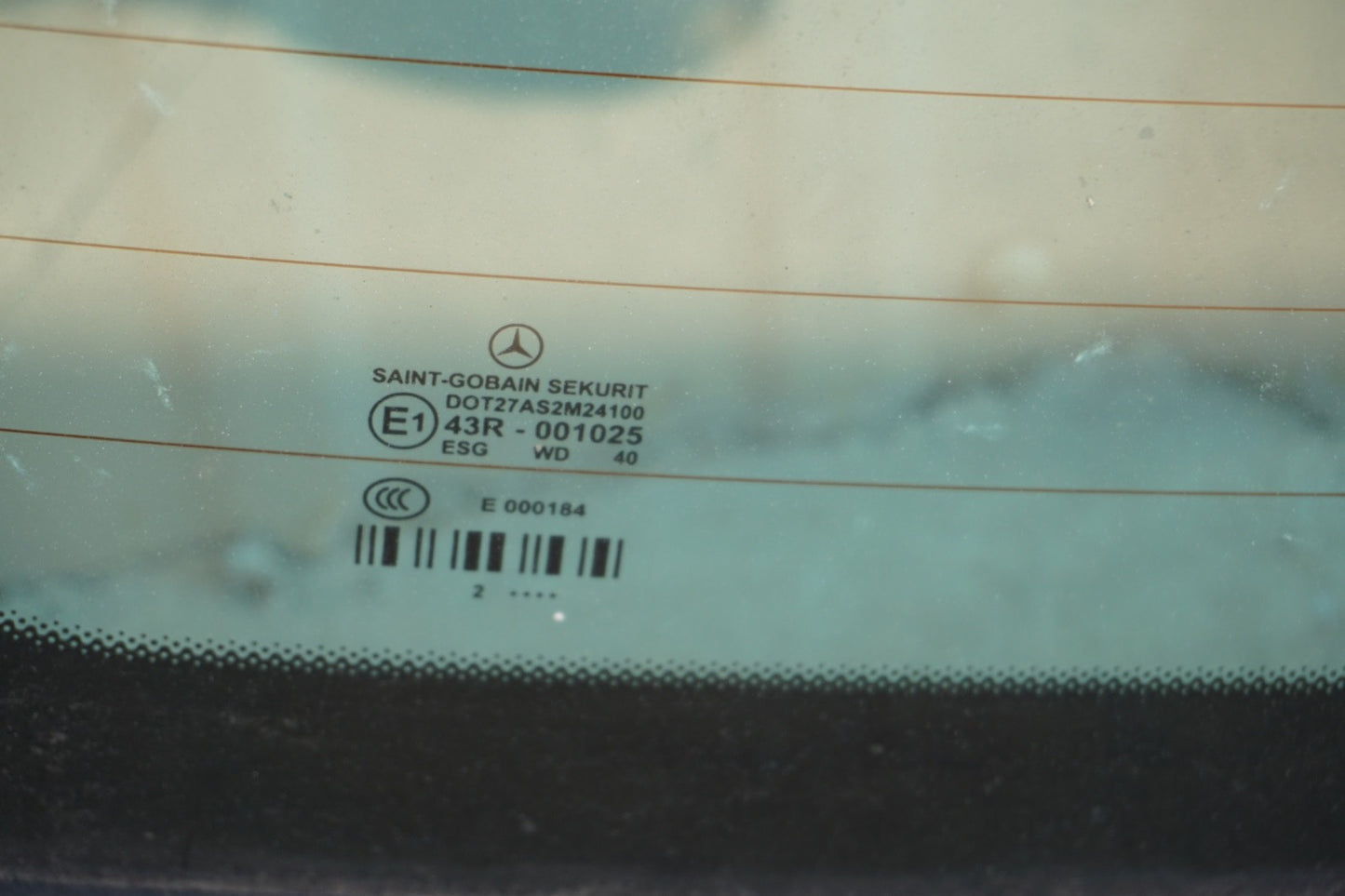 11 - 17 MERCEDES W212 E250 E350 E400 E550 E63 REAR BACK WINDSHIELD WINDOW GLASS