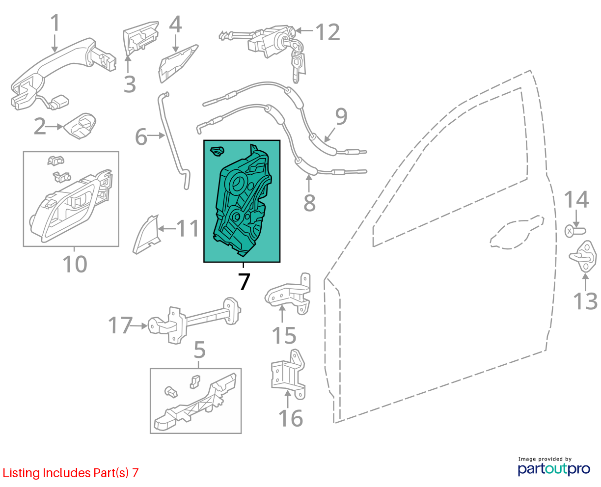 2013-2022 Acura ILX Front Left Driver Door Lock Latch Actuator OEM