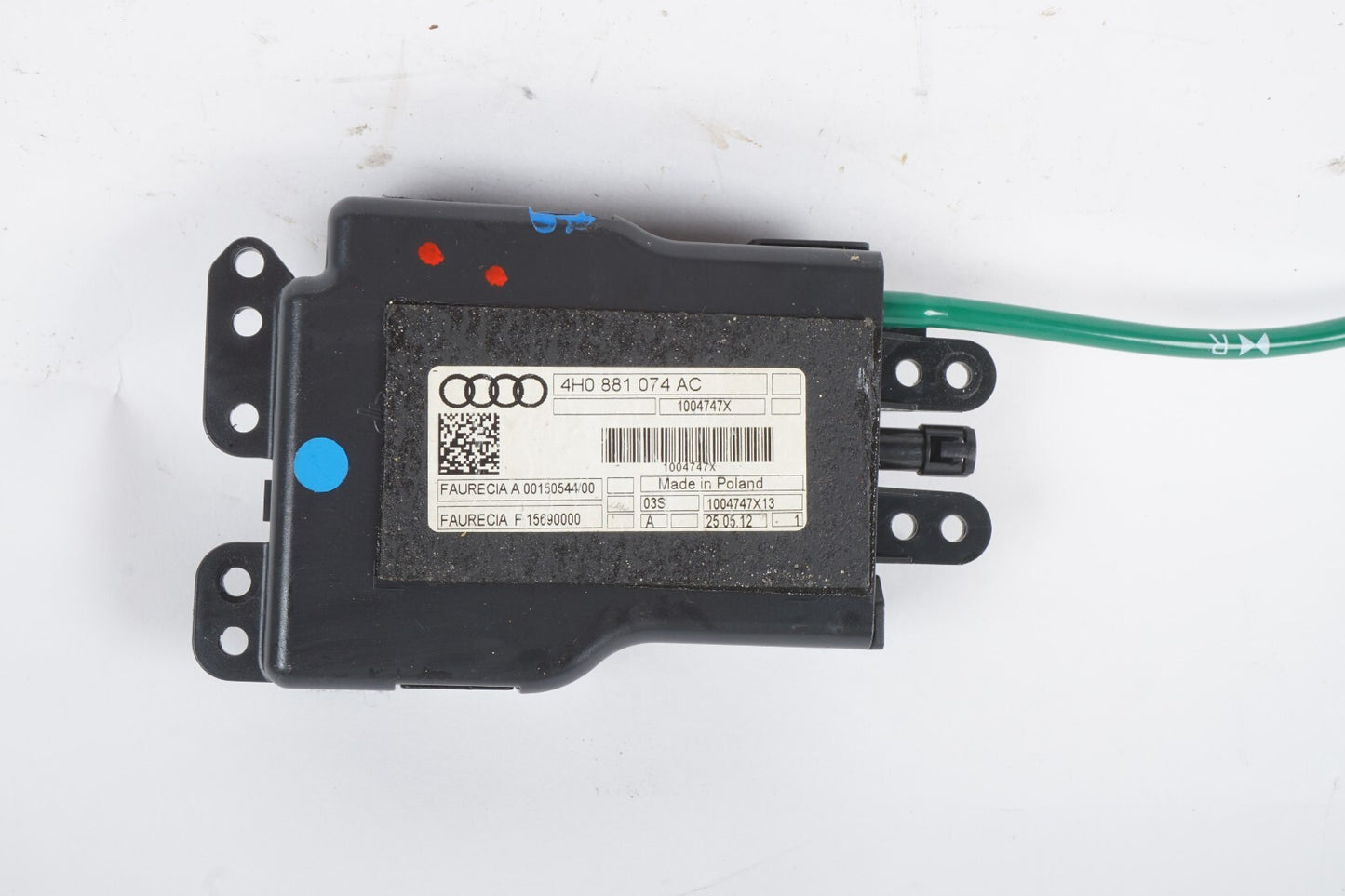 11-17 AUDI A8 A8L S8 FRONT RIGHT PASSENGER SEAT AIR PUMP 4H0881074AC OEM