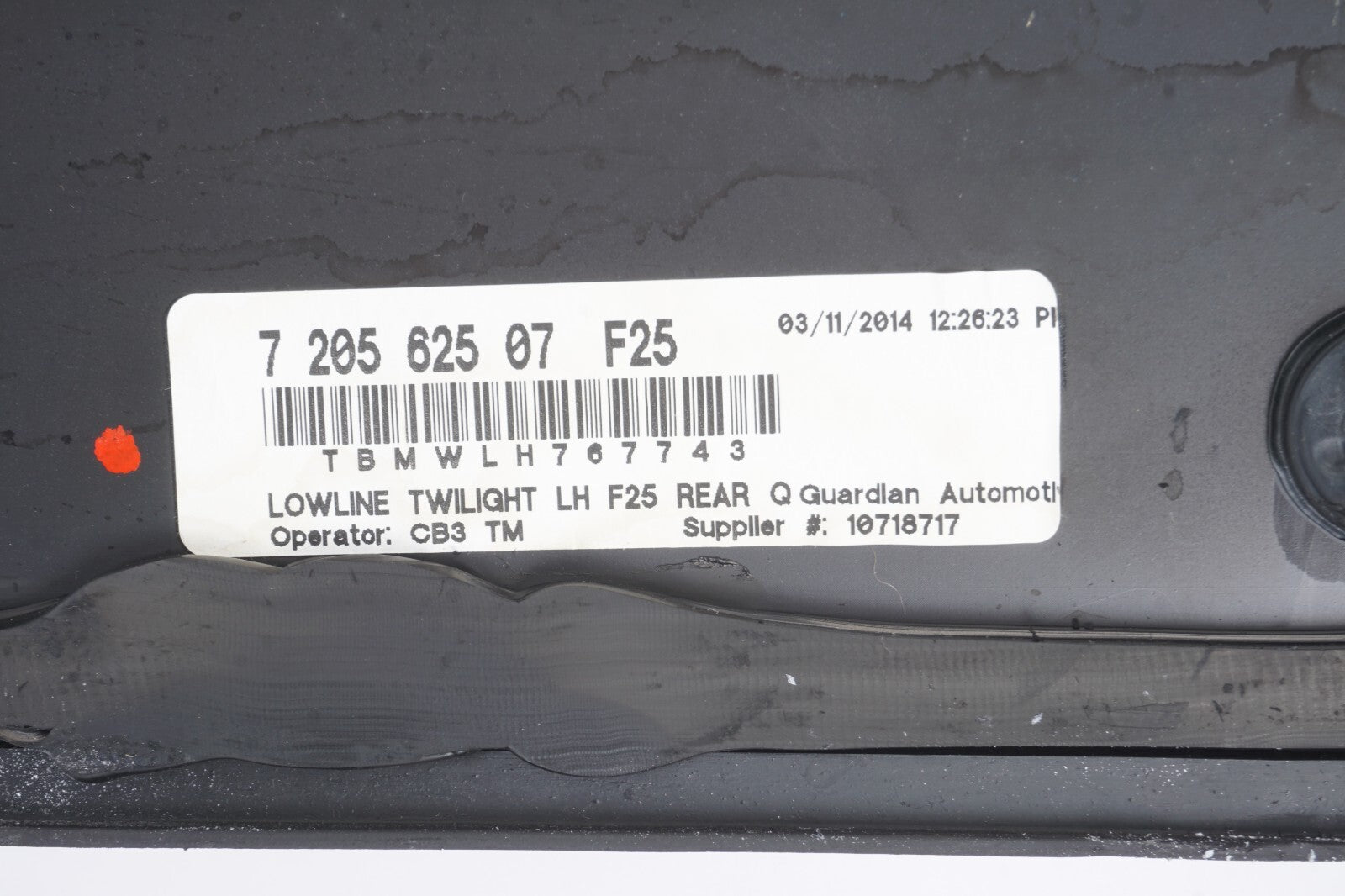 2011 - 2017 Bmw X3 F25 Rear Left Driver Side Quarter Window Glass OEM
