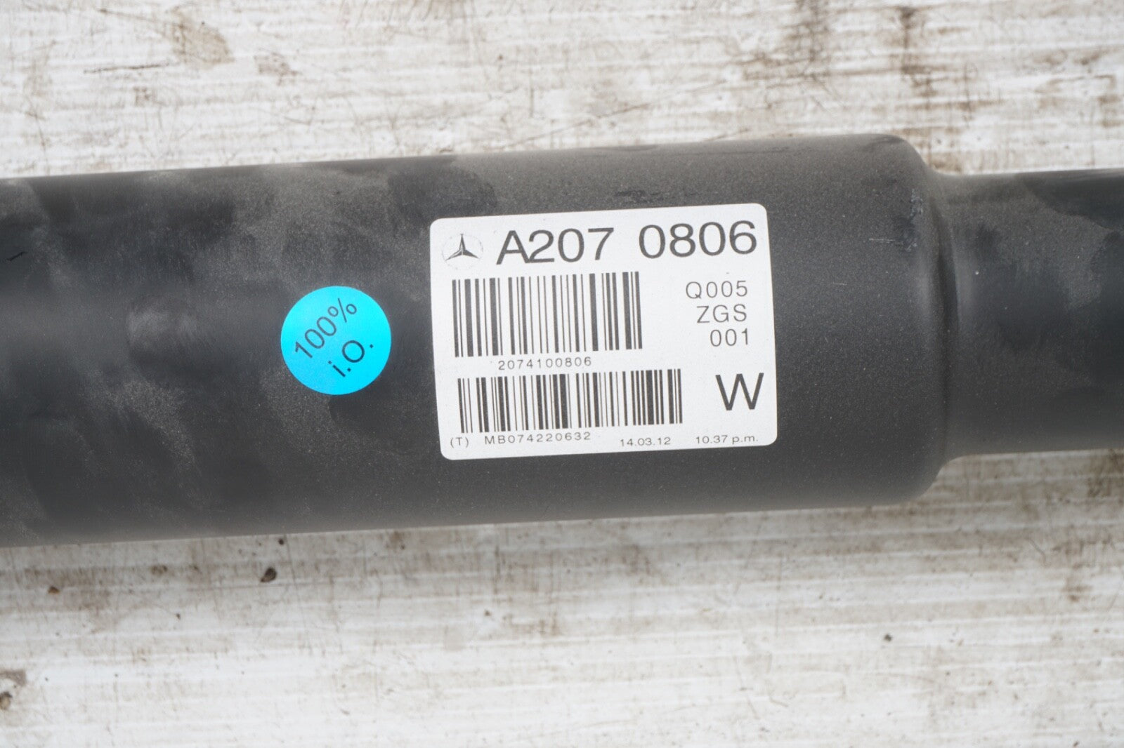12-17 MERCEDES C350 E350 E400 (C204 A207 C207 W207) REAR DRIVESHAFT DRIVELINE