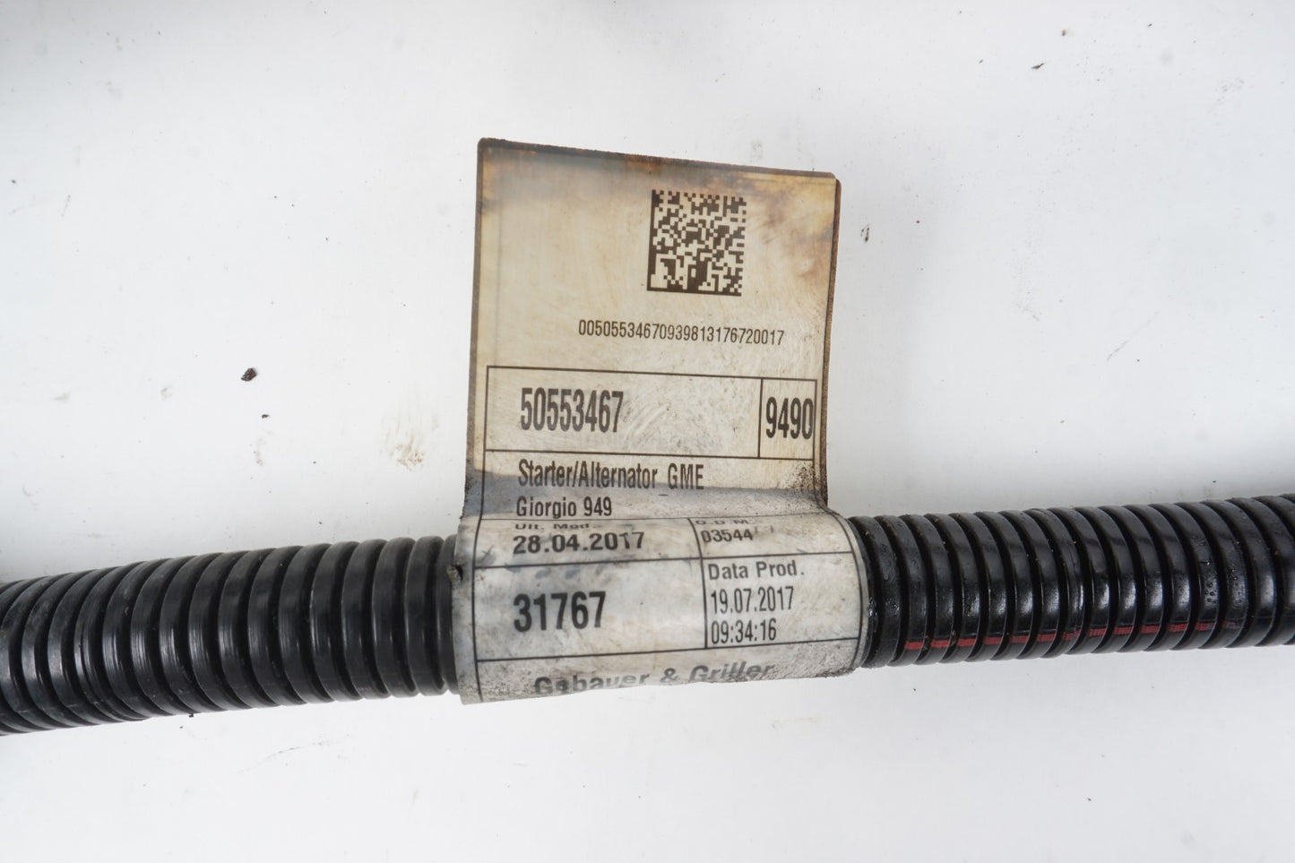 2017 - 2019 ALFA ROMEO STELVIO STARTER BATTERY POSITIVE CABLE WIRE HARNESS OEM