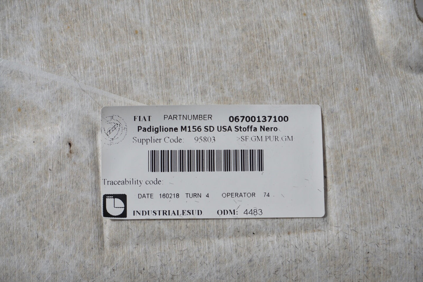 2014 - 2018 Maserati Qauttroporte  Headliner Head Liner 06700137100