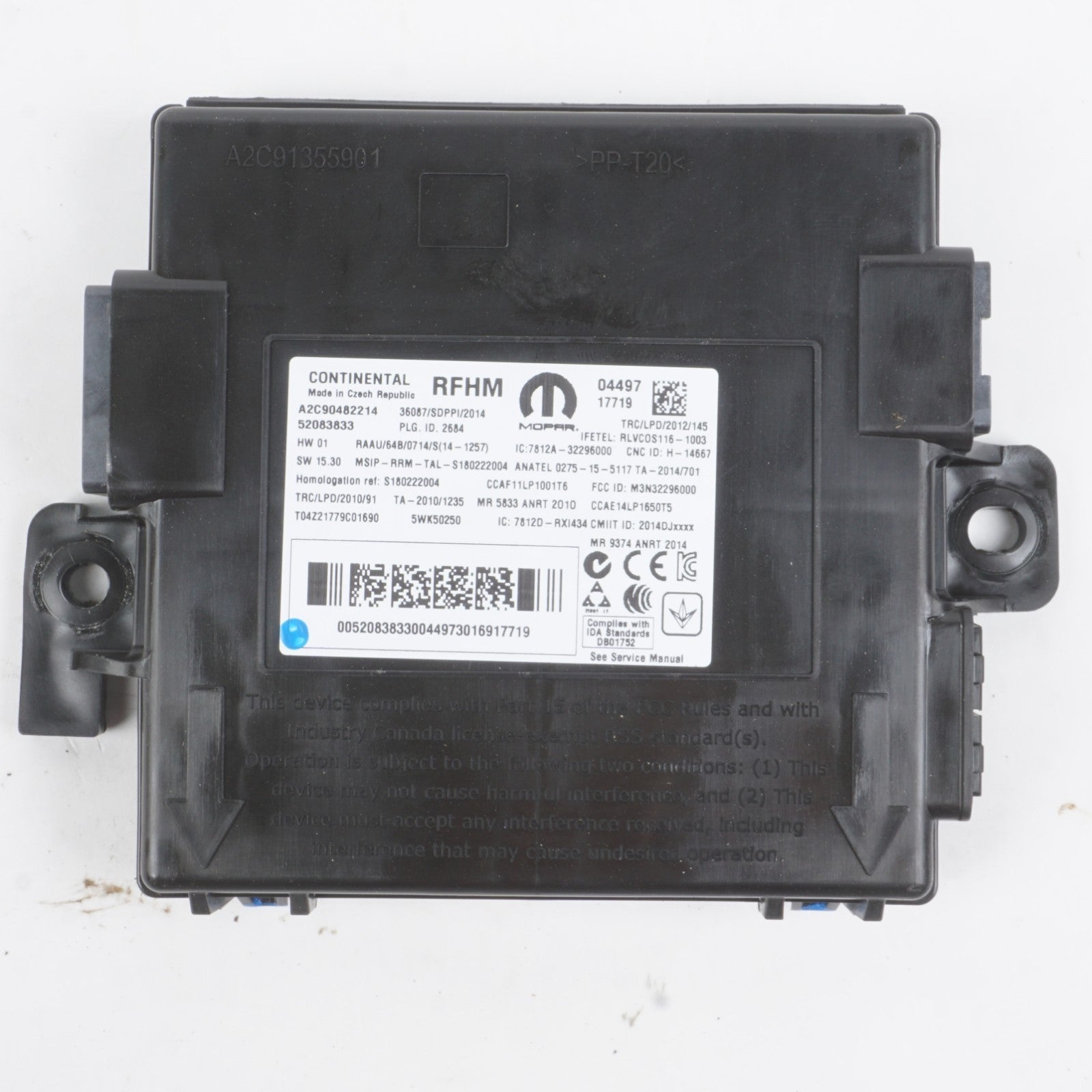 15-23 Jeep Renegade TPMS Tire Pressure Monitor Module 52083833 OEM