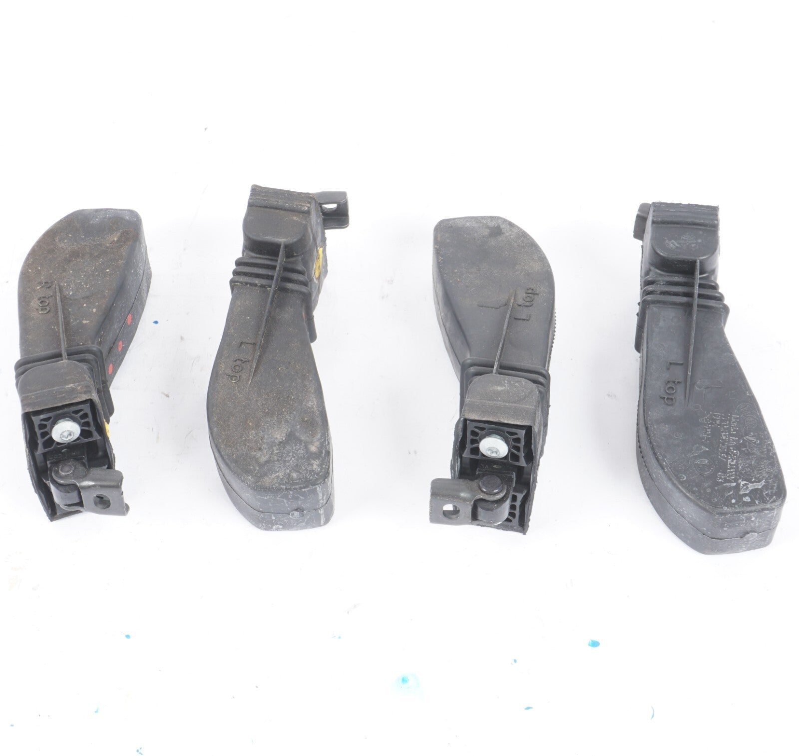 11-18 Porsche Cayenne 958 DOOR HINGE CHECK STRAP STOPPER SET OF 4 OEM