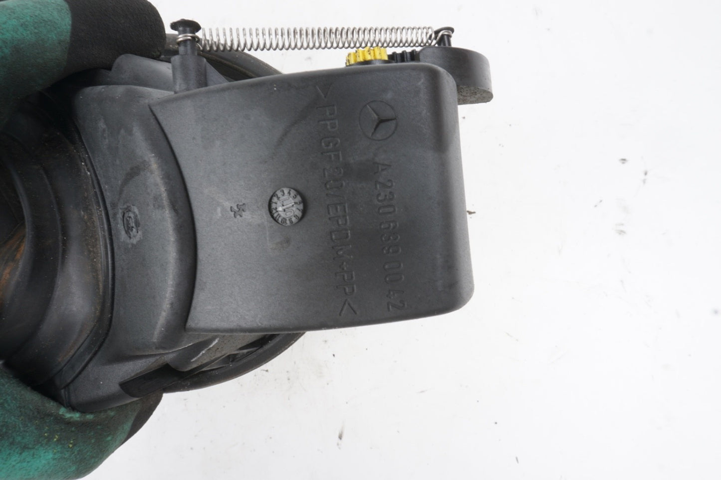 03-06 MERCEDES R230 FUEL TANK FILLER DOOR LID COVER ACTUATOR HOUSING SET OEM