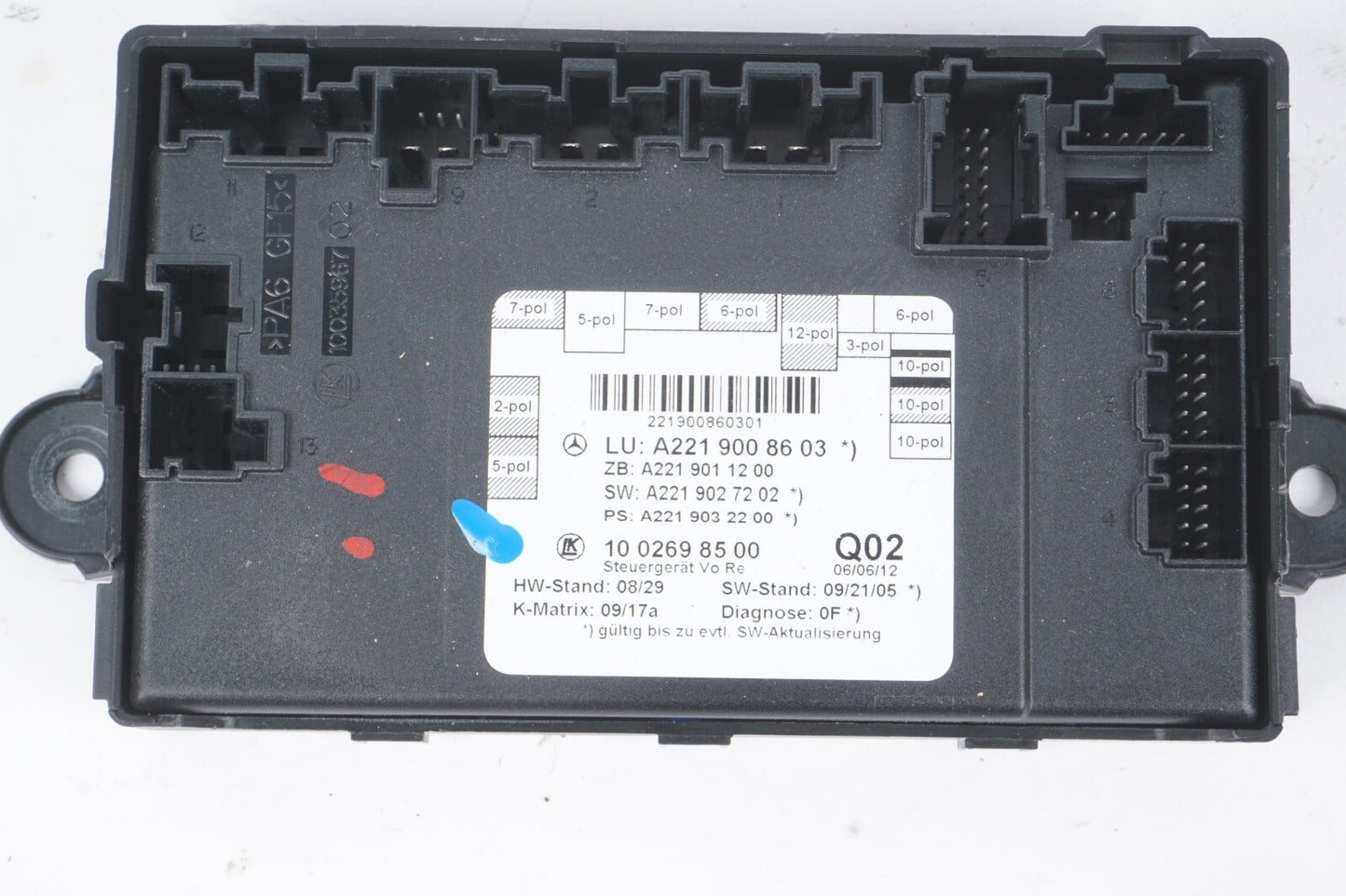 07-13 Mercedes W221 S550 S63 Front Right Passenger Door Control Module OEM