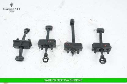 14 - 20 MASERATI QUATTROPORTE DOOR HINGE CHECK STRAP STOP SET OF 4 OEM