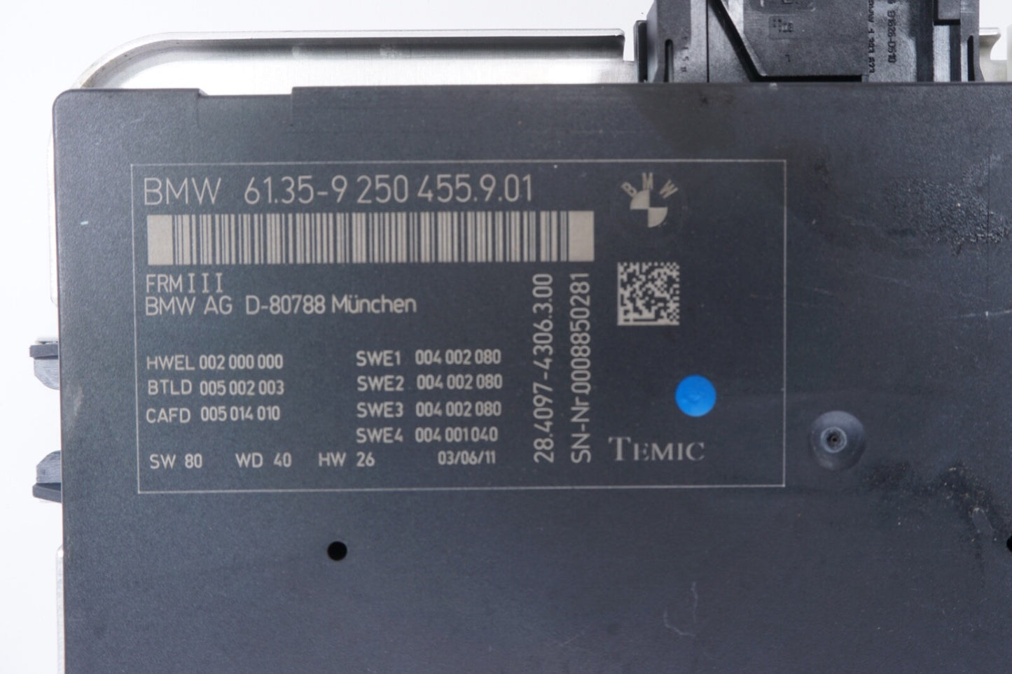 09-12 OEM BMW F01 F02 740 750 PRE-LCI Footwell Light Control Module