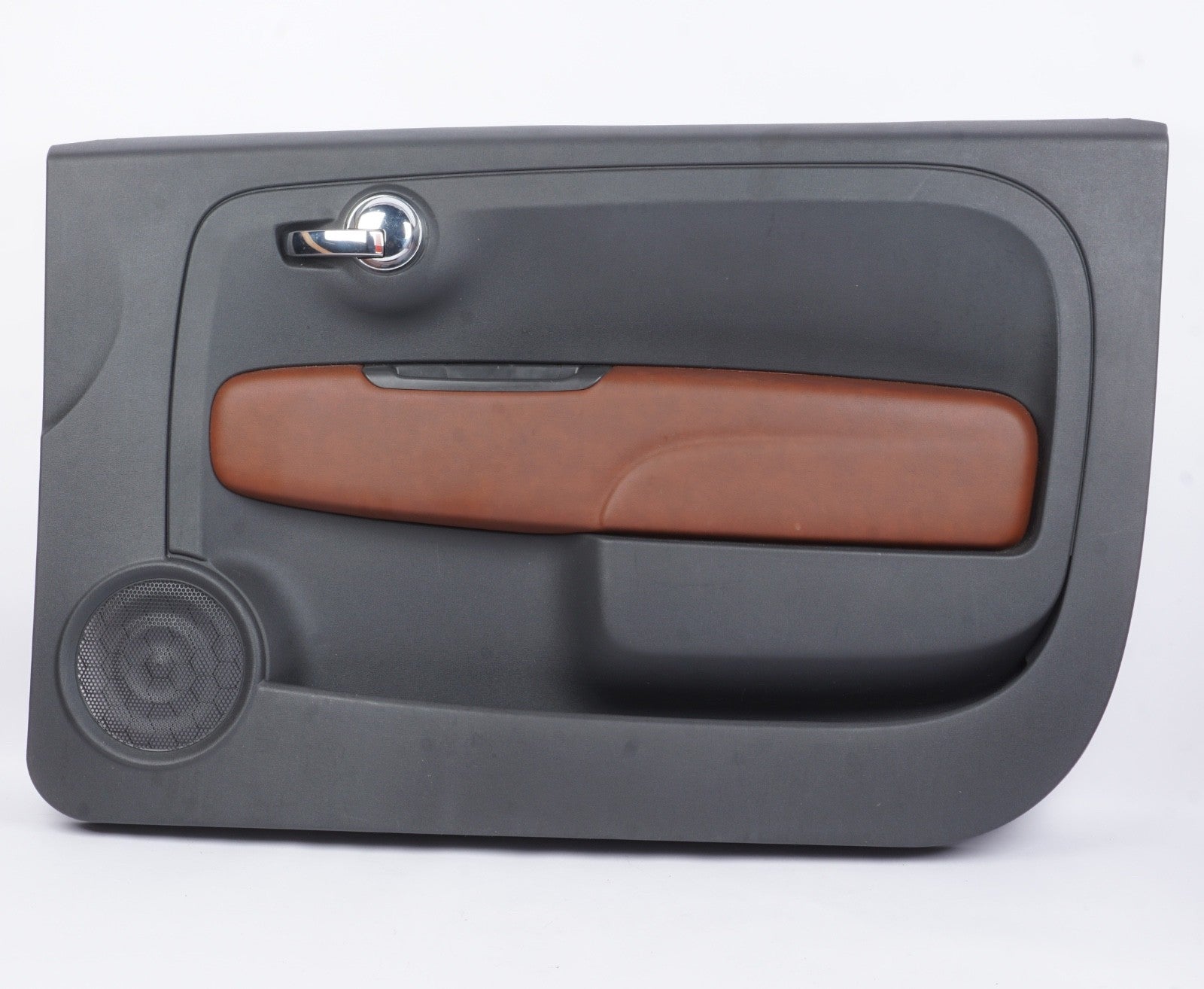 12-19 Fiat 500 Abarth Coupe Right Leather Interior Door Trim Panel