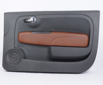 12-19 Fiat 500 Abarth Coupe Right Leather Interior Door Trim Panel