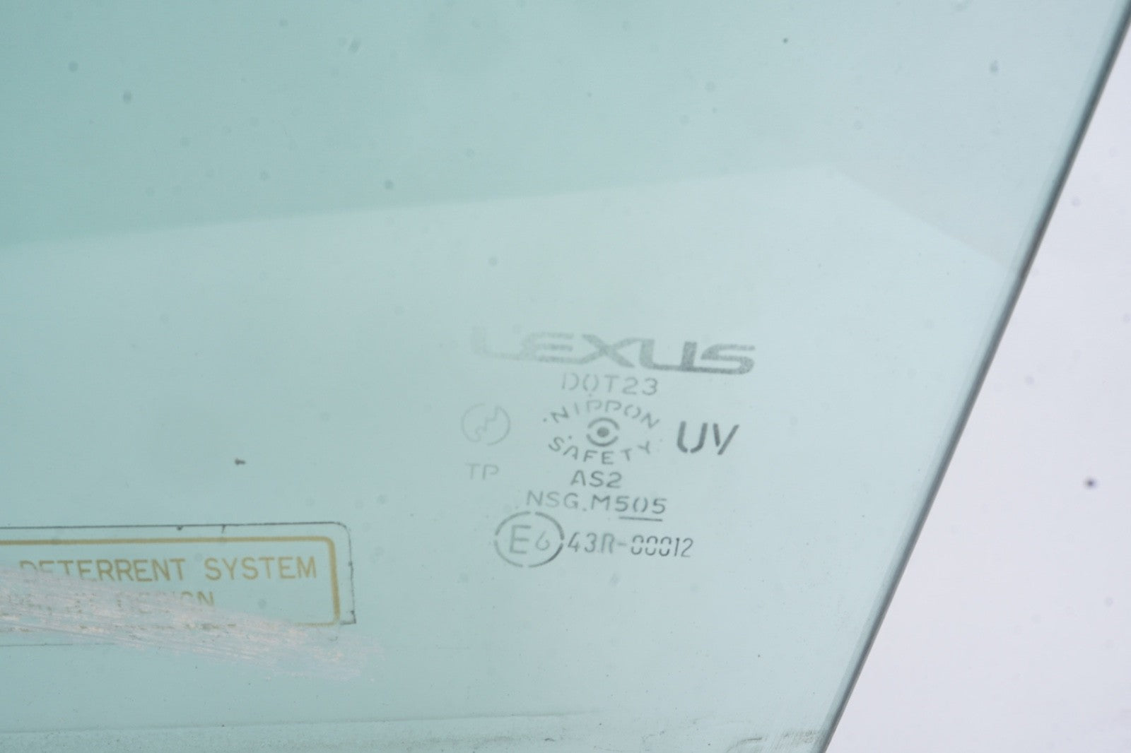 2002 - 2010 Lexus SC430 Left LH Driver Front Door Window Glass (Glass Only)