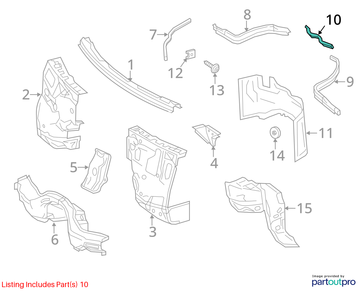 2010 - 2014 Mercedes W207 E350 E550 Under Hood Weatherstrip Seal OEM