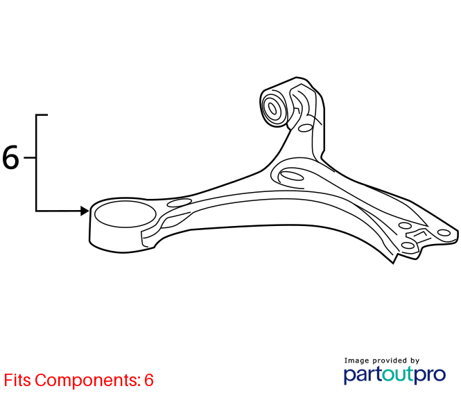 2016 - 2022 Acura ILX 2.4L Front Left Suspension Lower Control ARM OEM