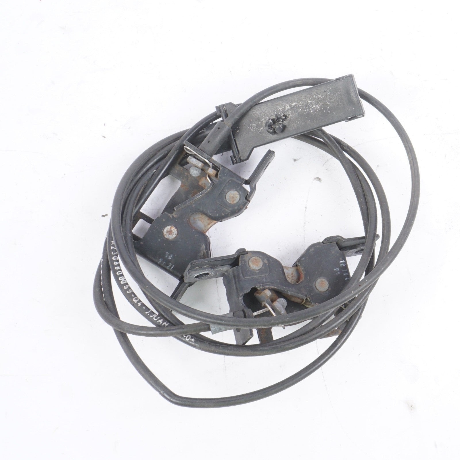 03-08 Mercedes R230 SL500 SL550 SL600 SL55 Lower Hood Lock Latch Set + Cable OEM