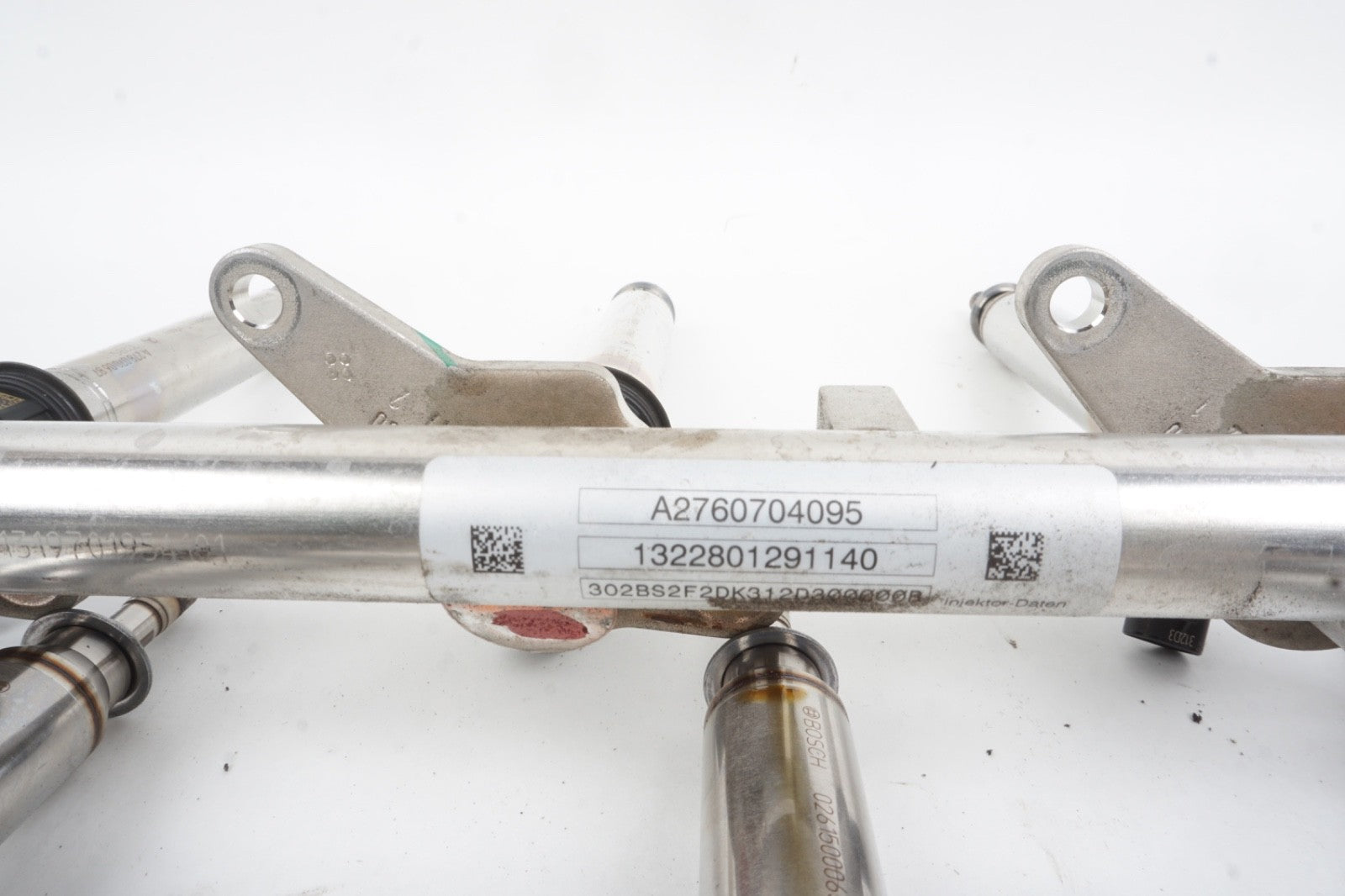 12-16 Mercedes W207 E350 Left & Right Side Fuel Injection Rail Line Injectors