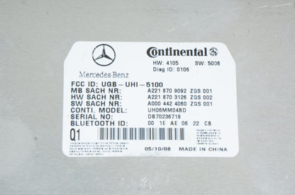 2007-2009 MERCEDES W221 S-CLASS BLUETOOTH COMMUNICATION MODULE 2218709092 OEM