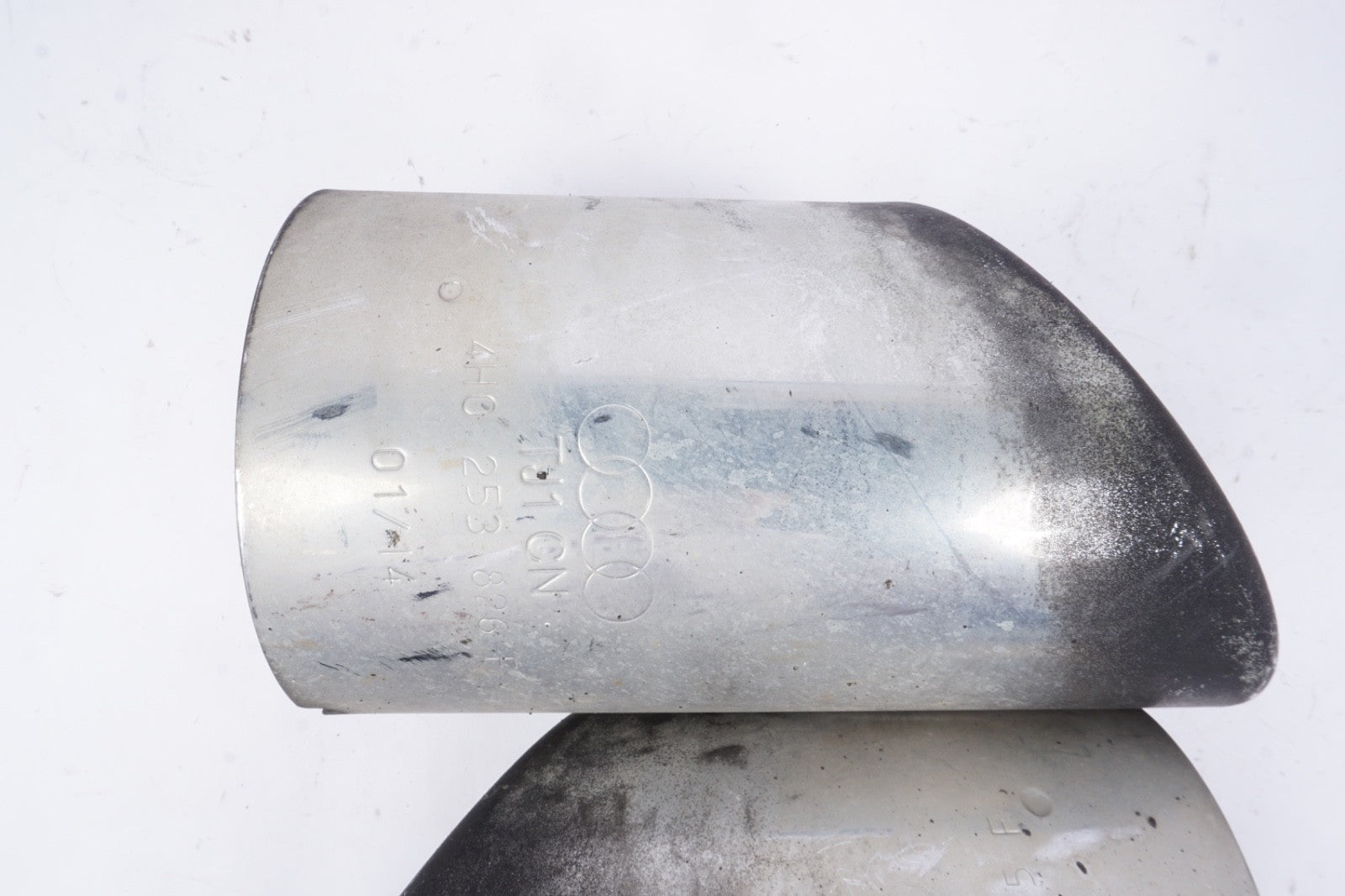 2011 - 2018 AUDI A8 A8L LEFT RIGHT SIDE EXHAUST CHROME EXTENSION PIPE TIP OEM