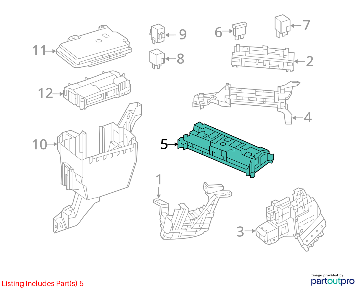 2013 - 2016 Mercedes GL450 X166 Fuse Relay Junction Box Block OEM