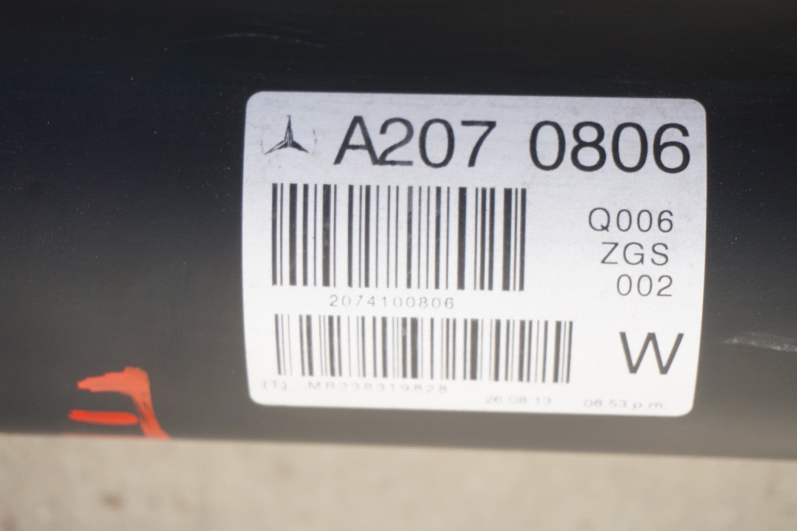 2013 MERCEDES E350 C207 COUPE CONVERTIBLE REAR DRIVE SHAFT LINE RWD 2074100806