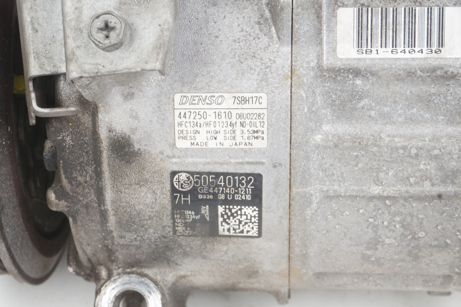 2018 - 2025 ALFA ROMEO STELVIO HVAC A/C AIR CONDITIONING COMPRESSOR OEM 50540132