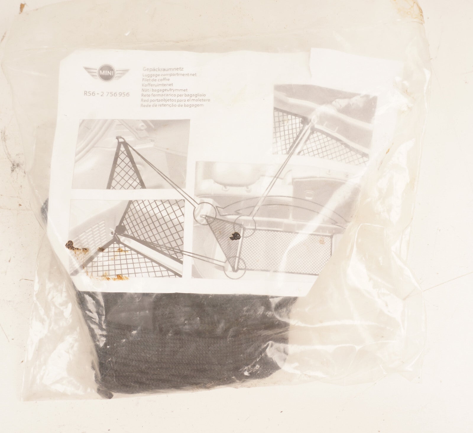 Bmw Mini R56 R57 TRUNK LUGGAGE COMPARTMENT NET 2756956 OEM